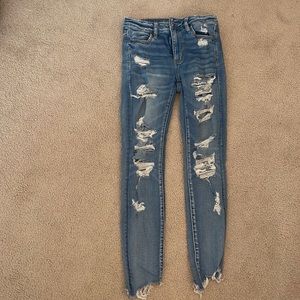 Ripped High-Rise Skinny Jeans